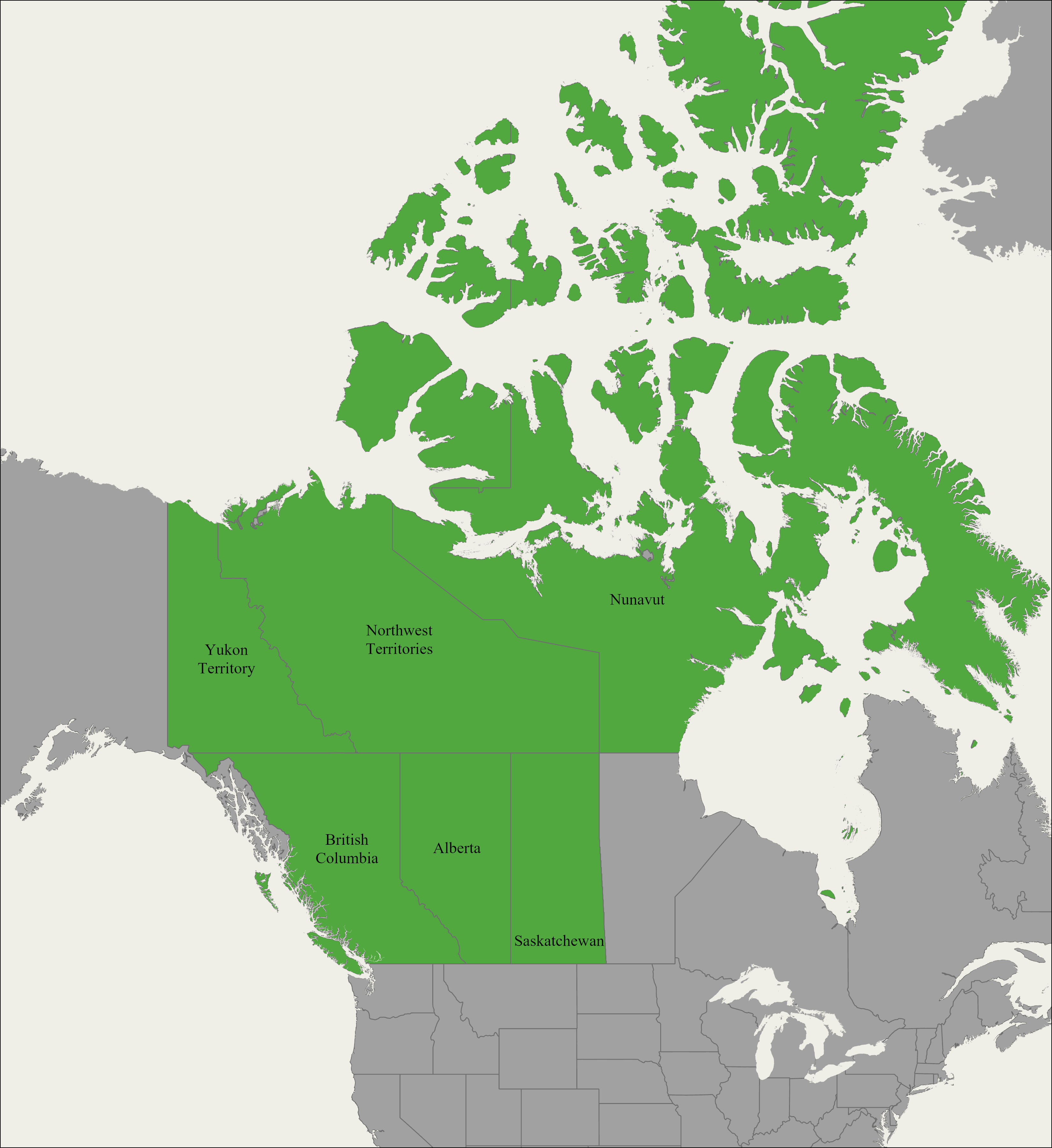Western Canadian Mission Map 1941